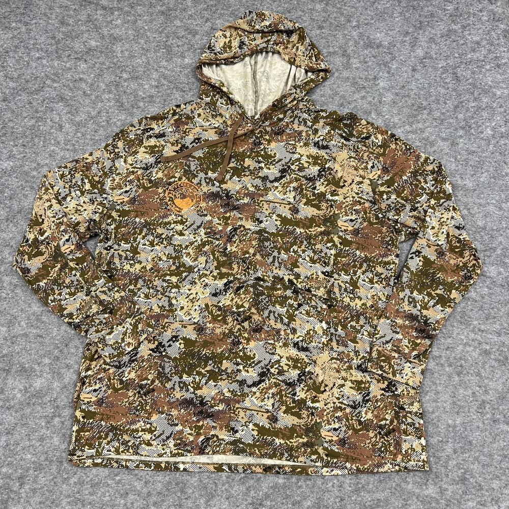 Duck Camp Hoodie Mens 2XL Multicolor Camouflage Pullover Lightweight Hunting